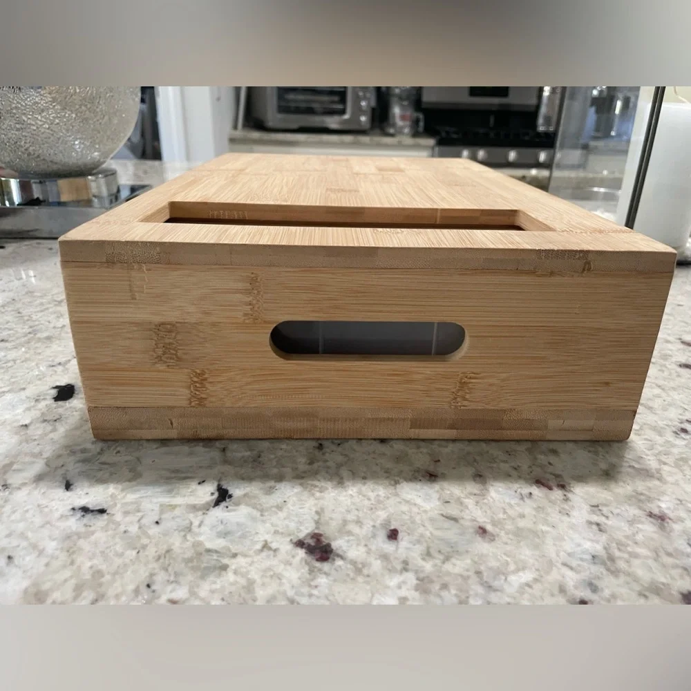 NEW! Bamboo cutting board box containers